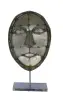 Product image 3 of the product “Small Mask on stand - Modell 2, 52cm height, sculpture from upcyceled oil barrel. ”